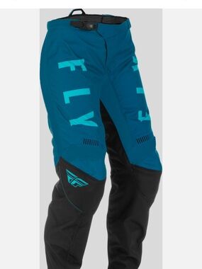 Womens Teal and Black Motocross Pants Fly Racing NWOT